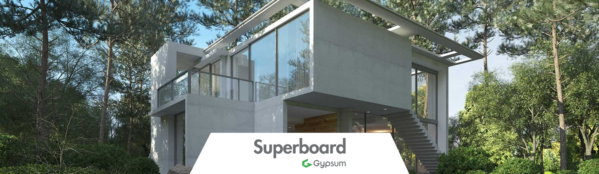 Imagem casa com fachada em light steel frame com superboard