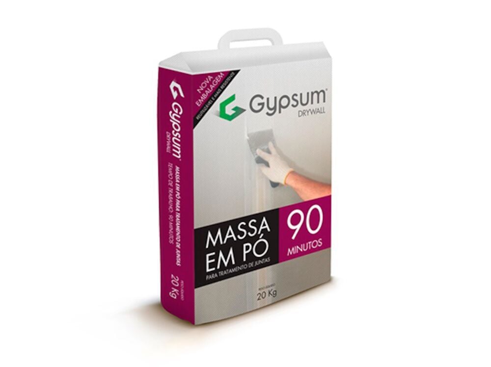 massa em pó gypsum