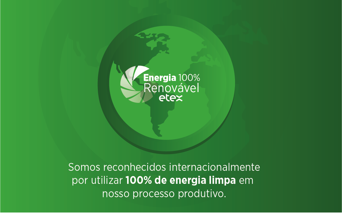 Certificado atesta 100% de energia limpa usada no nosso processo produtivo