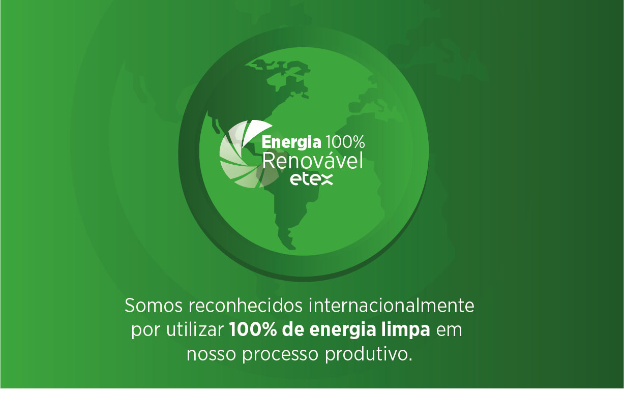 Certificado atesta 100% de energia limpa usada no nosso processo produtivo