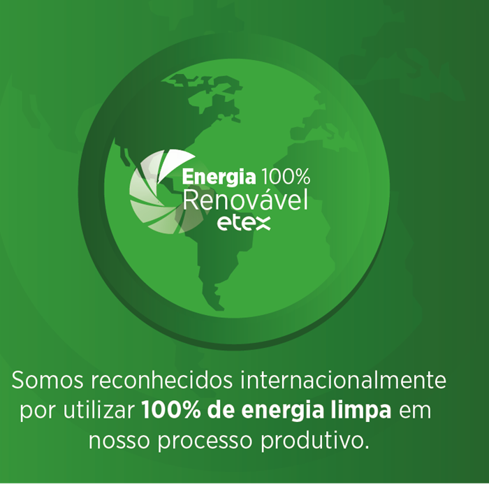 Certificado atesta 100% de energia limpa usada no nosso processo produtivo